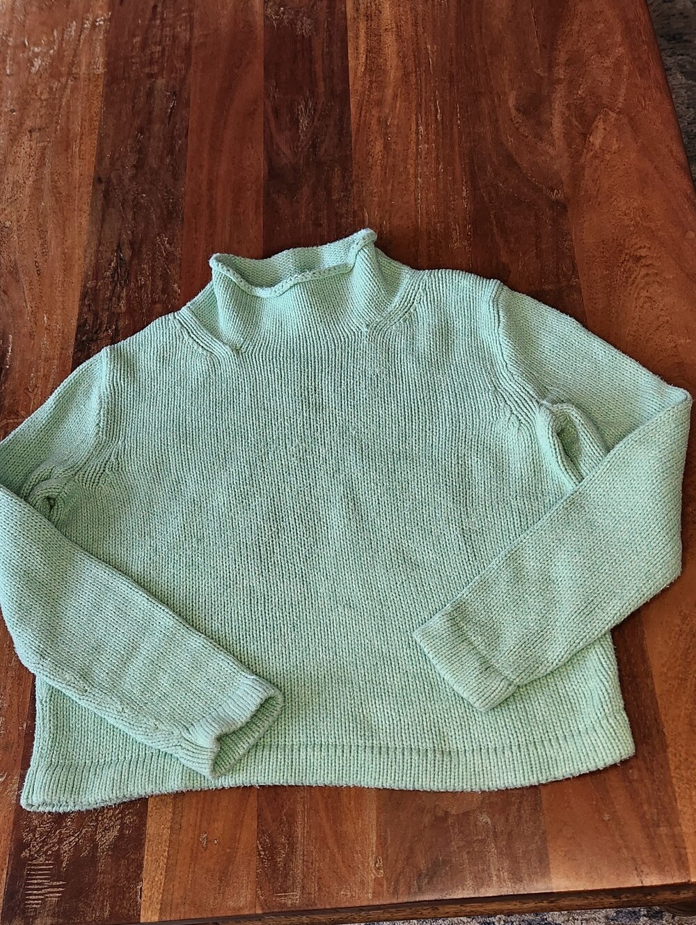 J. Crew Always Rollneck Cropped Sweater in Mint XS - Picture 2 of 11